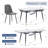 55'' - 79'' Extendable Sintered Stone Dining Table Set with Hidden Extension Leaf and Metal Legs-22884924-22884922