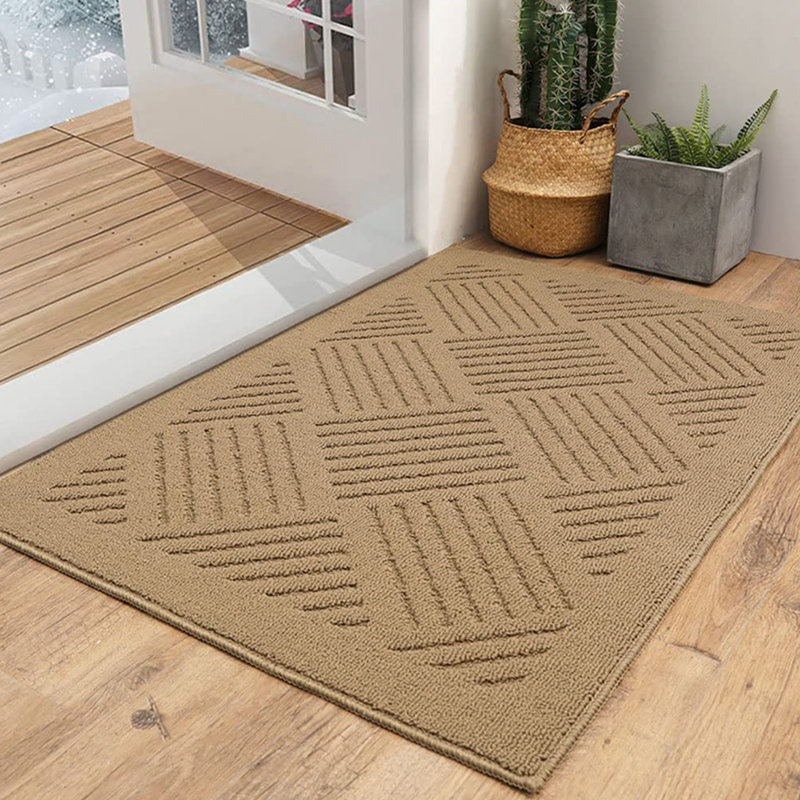 Tapis d'entrée antidérapant antidérapant Premium Premium, L 24 po x L 35 po, Kaki