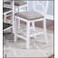 Table de salle à manger à hauteur de comptoir avec étagère de rangement et 4 chaises rembourrées, dossier unique pour les maisons modernes-1047768393-1047768395
