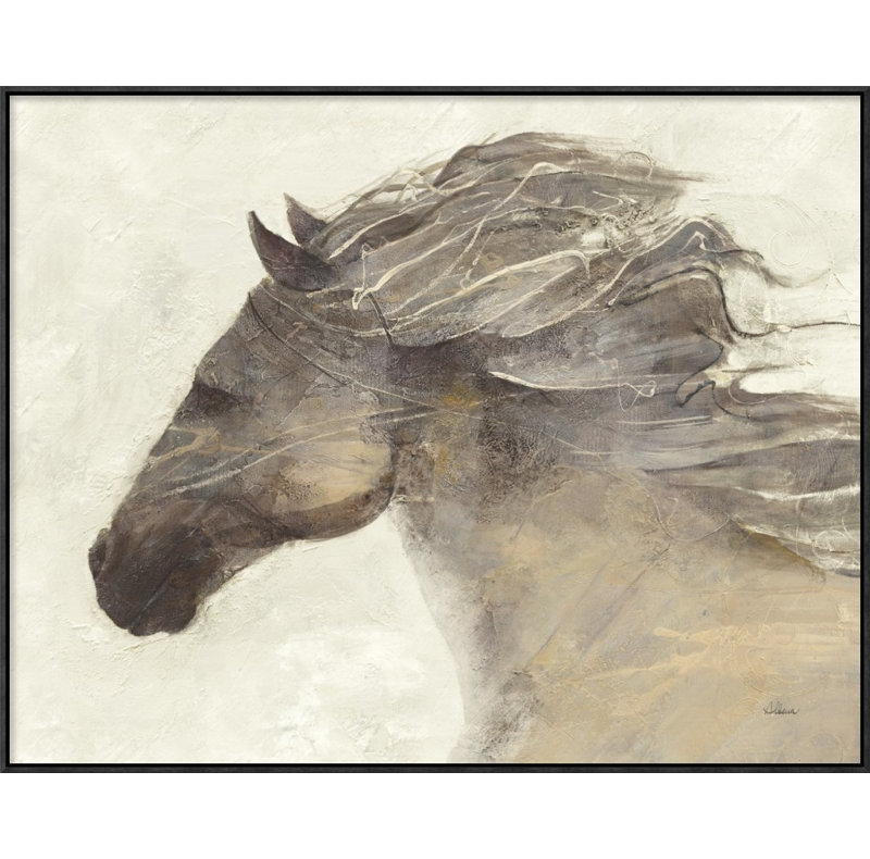 " Into the Wind Ivory " Print, 22" H x 28" W, Wrapped Canvas, No Matte