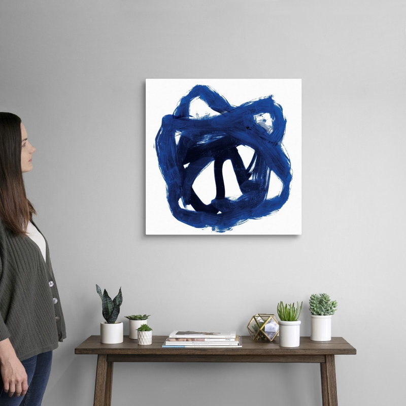 "Eternal Indigo I" par PI studio, reproduction d’art sur toile, Toile tendue, H 24 po x l 24 po x P 1,25 po