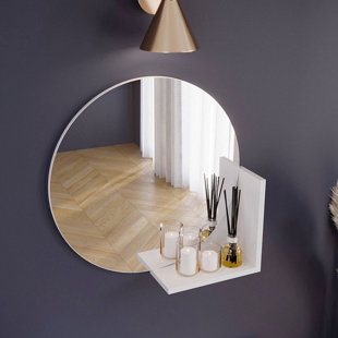 Round Framed Wall Mounted Accent Mirror