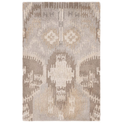 Tapis ikat en laine touffeté à la main Kouerga bHand