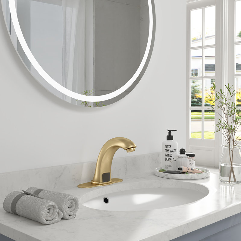Single-Hole Bathroom Faucet, Brushed Gold