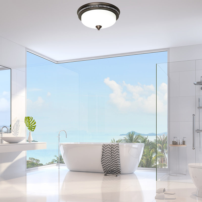 110 CFM Bathroom Fan with Lighting Ventilation Decorative Exhaust Fan, Oil Rubbed Bronze