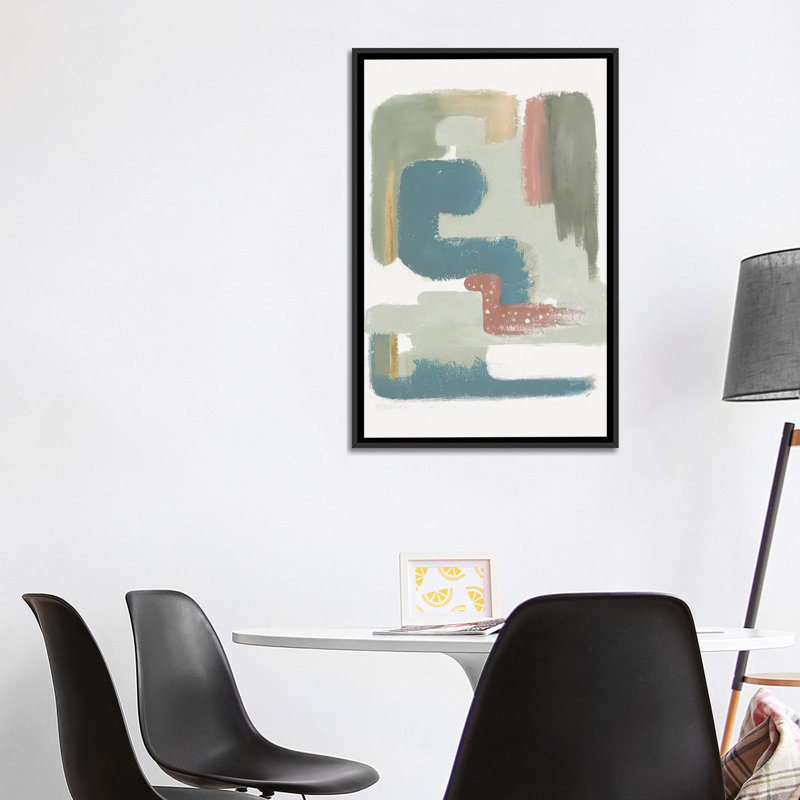 "Maroon Bird abstract" par Patricia Pinto, reproduction d’art, Toile avec cadre noir, Pas de tapis
