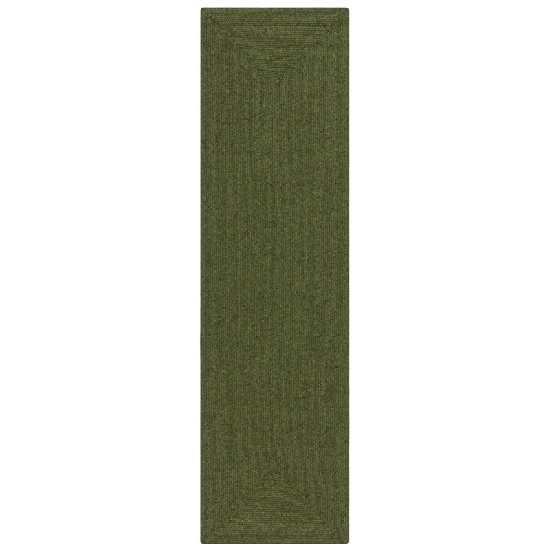 Lakehurst Solid Green Indoor/Outdoor Rug, Runner 69cm x 244cm