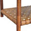 Console Regency tissée avec 4 tiroirs, fente ouverte, brun
