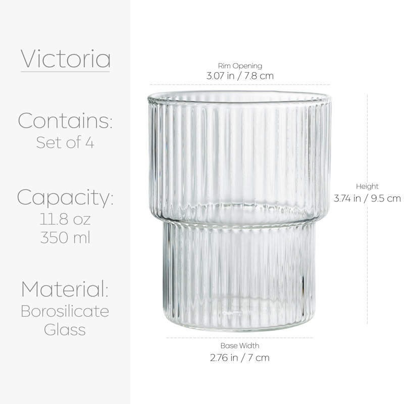 Verres à borosilicate Galateo Capri - ensemble de 4