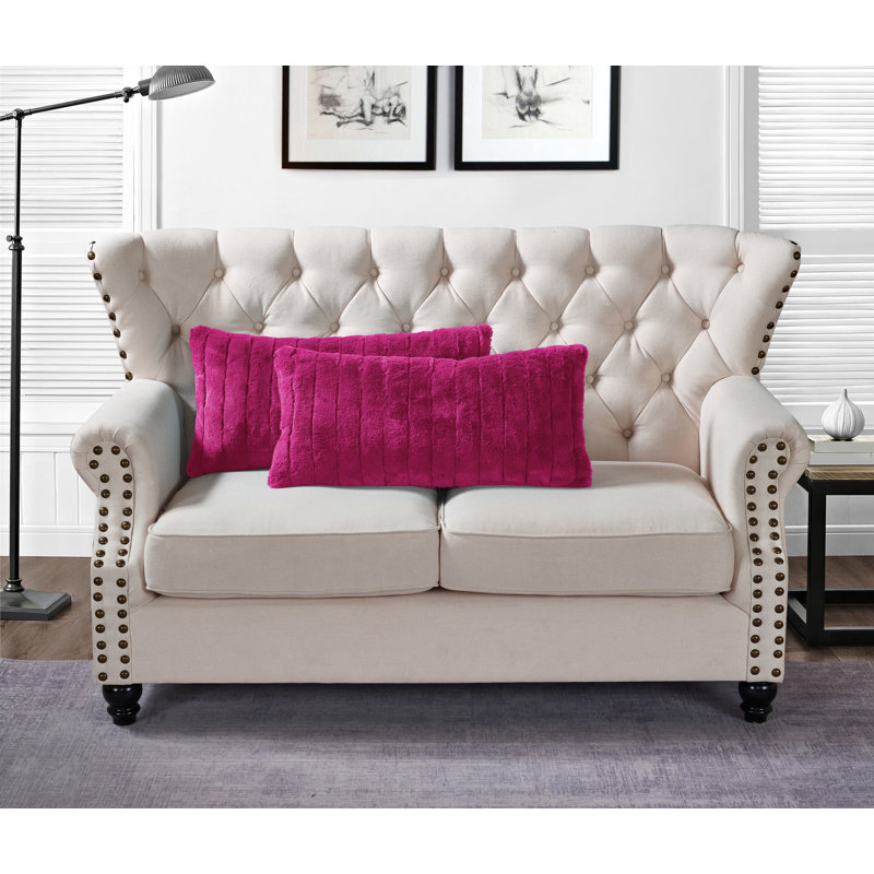 Super Mink Polyester Zip Pillow Cover, Fuchsia Rose