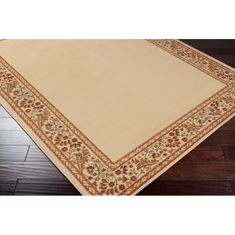 Tapis oriental brun doré Arbus, Rectangle 6 pi 7 po x 9 pi 8 po