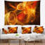 Tapisserie de bureau fractale jaune Abstract-28505603