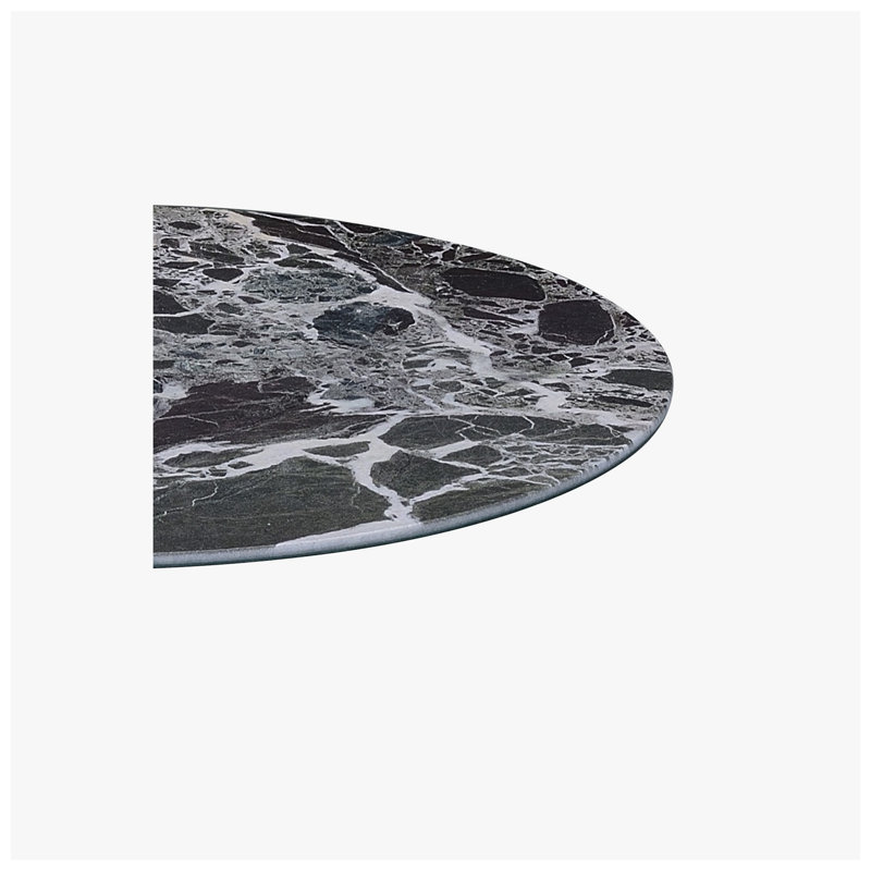 Table de bout à plateau en verre texturé marbre noir l 17,5 po x P 17,5 po x H 20 po Cirillo