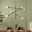 Lustre architectural en métal à 6 lumières avec abat-jours sphériques Cyrus-1242032652