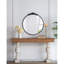 Miroir de 36 po x 39 po de conception classique avec forme ronde et cadre d'inspiration baroque pour la salle de bain, console de vestibule posée contre le mur-1222916516-1222916515