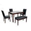 Ensemble repas avec chaises et banc