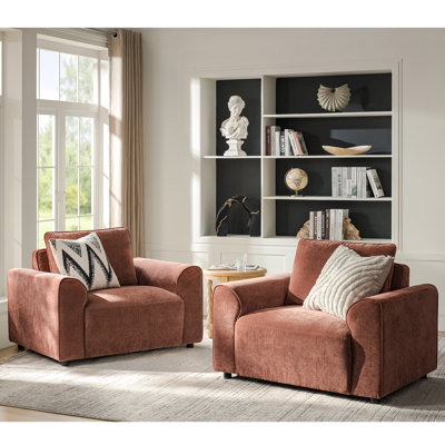  Fauteuil surdimensionné rembourré avec dossier amovible Bernice