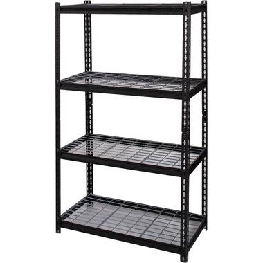 Slanted Wire Shelving Unit 18D x 36W x 63with 12 DG92080 Bins