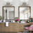 Brushed Nickel Vanity Light (4-Light, 24-Inch)Mirror with Clear Glass Shade-2003178277-1992280587