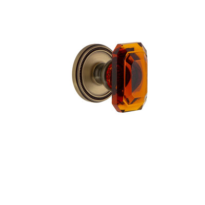 Grandeur Soleil Rosette Passage with Baguette Crystal Door Knob
