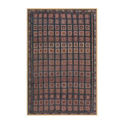 Tapis bleu/rose contemporain