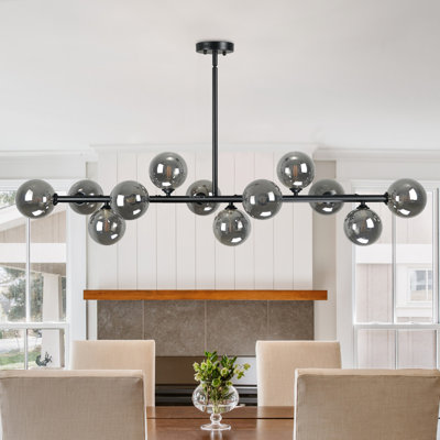12-light Dimmable Chandelier Modern Chandelier Dining Room Chandelier Linear Chandelier