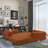 Jairden Corduroy Boneless 3-in-1 Adjustable Corduroy Sleeper Sofa Bed In A Box, Convertible Modern Foldable Sofa (with 2 Throw Pillows)-1637008869-1637619422