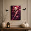Art sur toile, crâne foncé et rouge Katana-1794314747