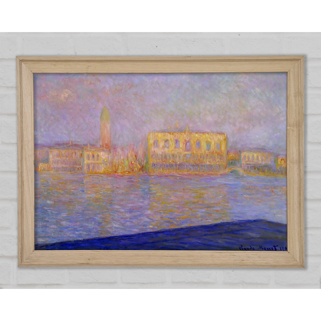 Monet Der Dogenpalast Sonnenuntergang - Einzelner Bilderrahmen Kunstdrucke