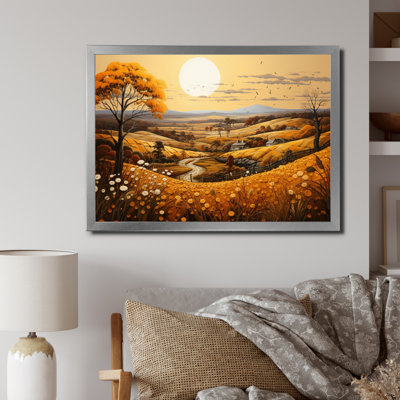 " Farm Golden Harvest Pointillism VI "