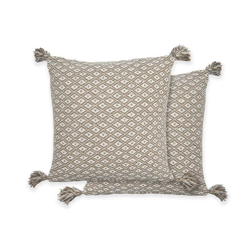 Mettler Geometric Square Scatter Cushion Cover, Taupe