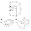 Bureau en forme de L avec classeur mobile Ulloa Cappuccino