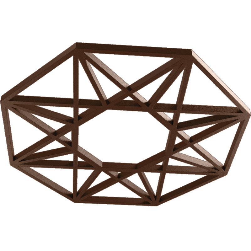 Médaillon de plafond de 22 po x 22 po x P 8 1/2 po x P 3/4 po Guardian, Cuivre, H 22 po x l 22 po x P 0,75 po