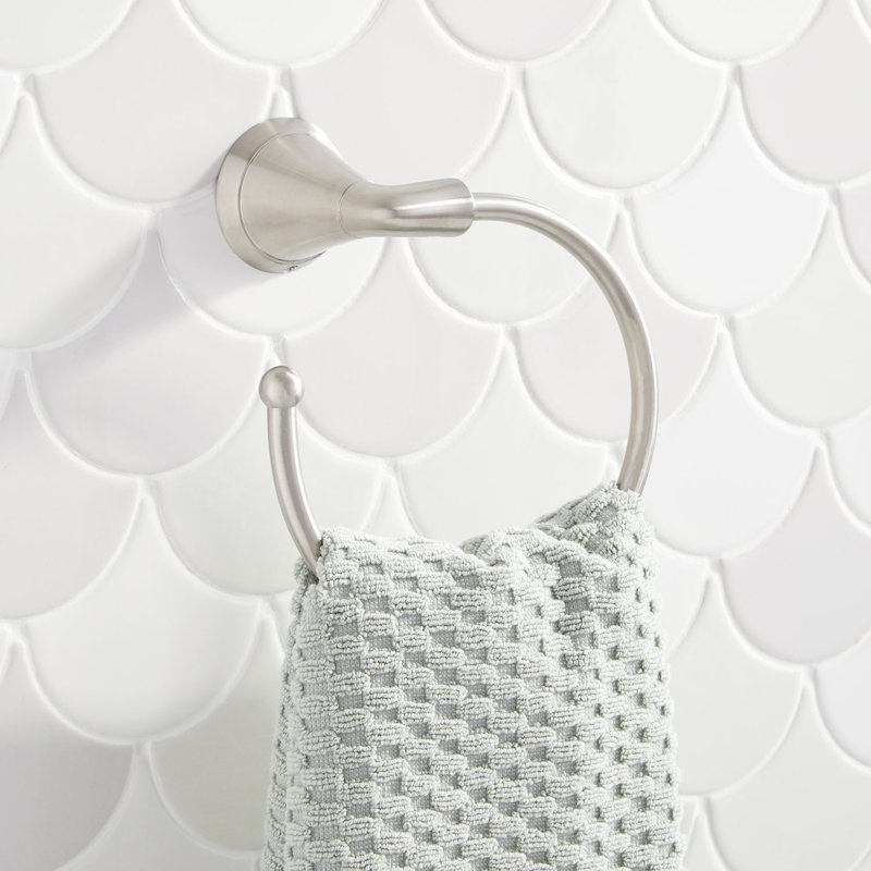 Provincetown Towel Ring, Brushed Nickel