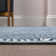 Simsbury Geometric Art Deco Fan Pattern High-Low Navy/Cream Rug