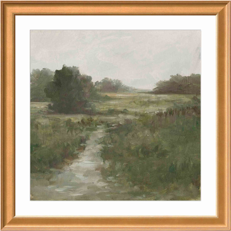 Tranquil Fen I by Ethan Harper, Antiqued Gold, 26.86" H x 26.86" W x 0.85" D