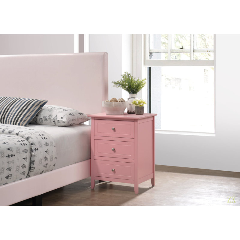 Charmante table de chevet contemporaine, Rose