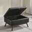 Banc de rangement avec repose-pieds Mid-Century avec table basse relevable et polyvalence.-1119246045