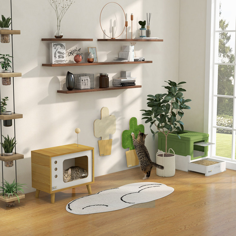 Litière pour chat Cozy Enclosed, Vert jaunâtre