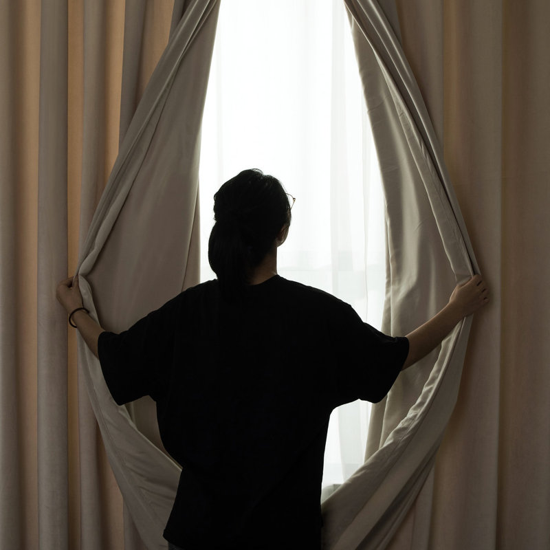Imperial Rooms Crushed Velvet Eyelet Sheer Curtains, 228cm Width x 228cm Drop, Beige