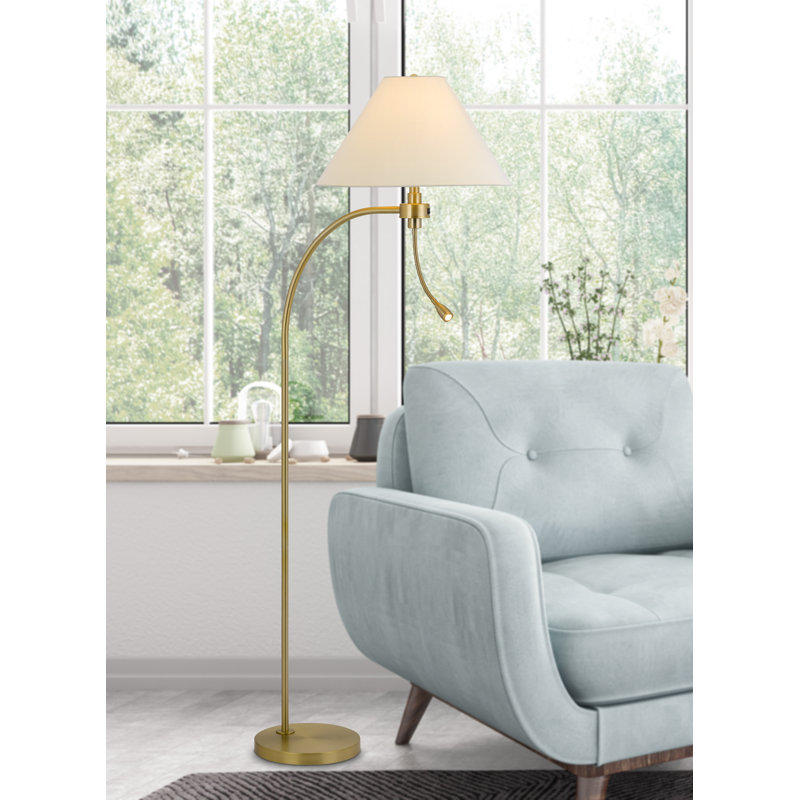 Lampe sur pied arquée 67,5 po Lyeland, Doré