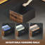 Bureau de jeu 76 po réversible avec lumières RVB et ports USB, brun rustique-1403788645