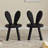 Solid Wood Rabbit Stool with Ear Backrest-1431075409