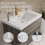 Meuble-lavabo mural avec lavabo, armoire de rangement flottante, idéal pour l'organisation de la salle de bain et pour optimiser l'espace-109398194-109398203