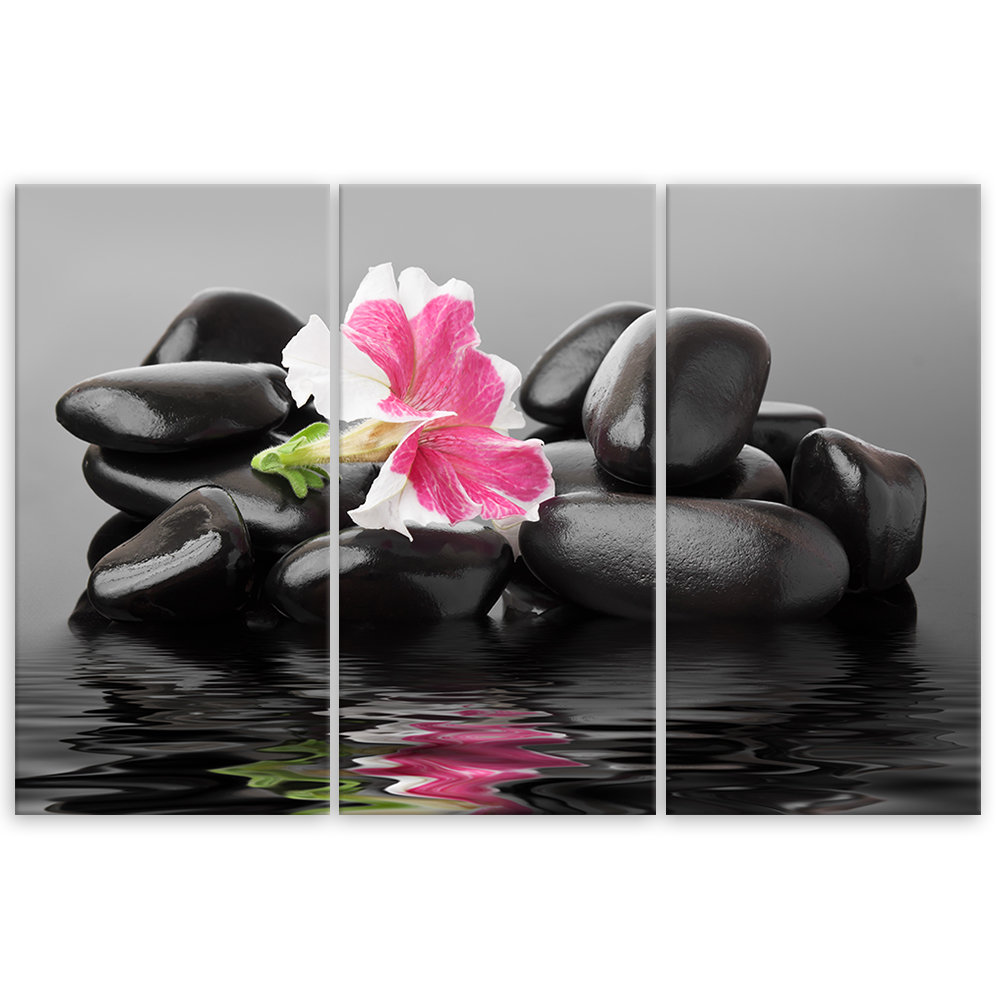 Leinwandbild Stones Flower Zen Spa