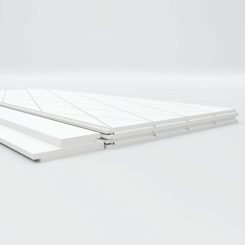 Panneaux muraux blancs 94,5 "(paquet de 4), L 44 po