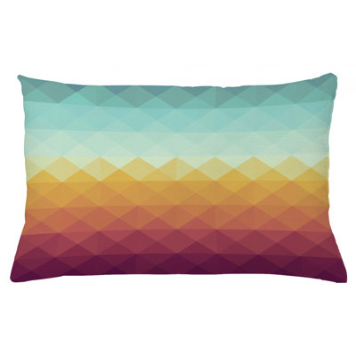 Housse de coussin lombaire géométrique intérieur/extérieur éléphants