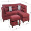 Canapé modulaire en velours rouge # F6419
