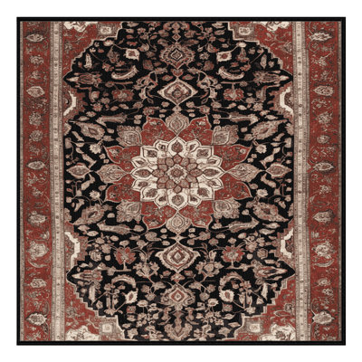 Tapis brun lavable à la machine