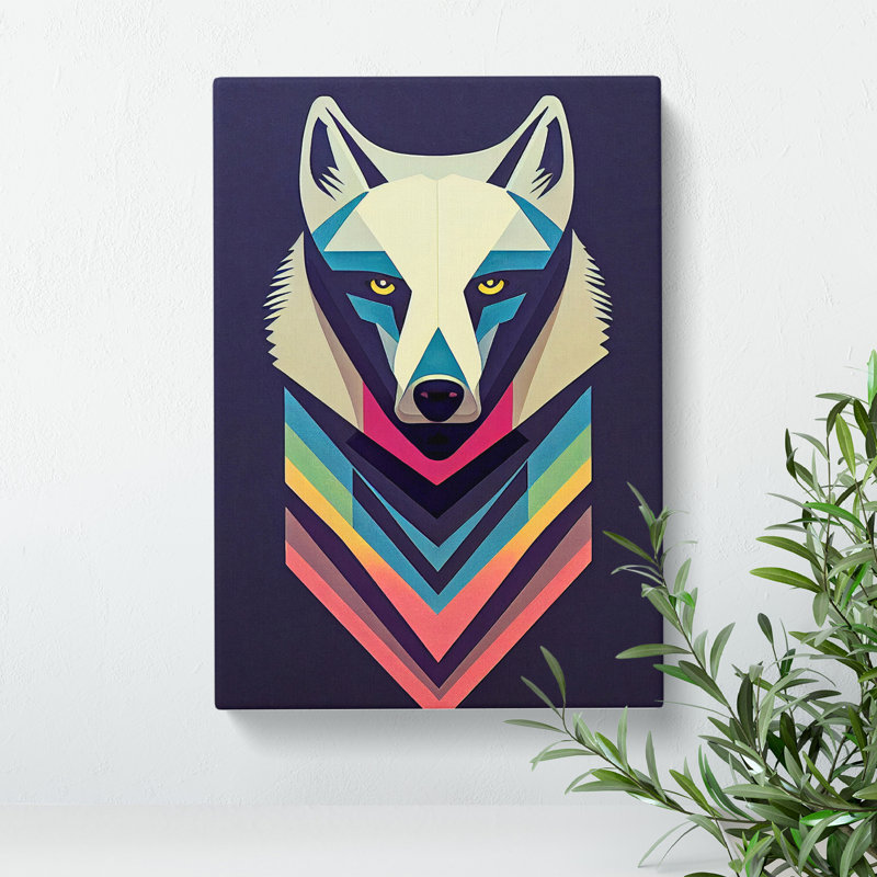 Wolf Art Abstract No.2 - Wrapped Canvas Print, 76cm H x 50cm W x 3cm D